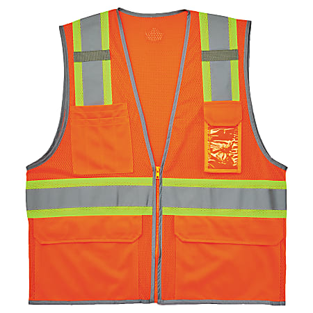 Ergodyne GloWear® 2-Tone Mesh Hi-Vis Type-R Class 2 Safety Vest, X-Large, Orange