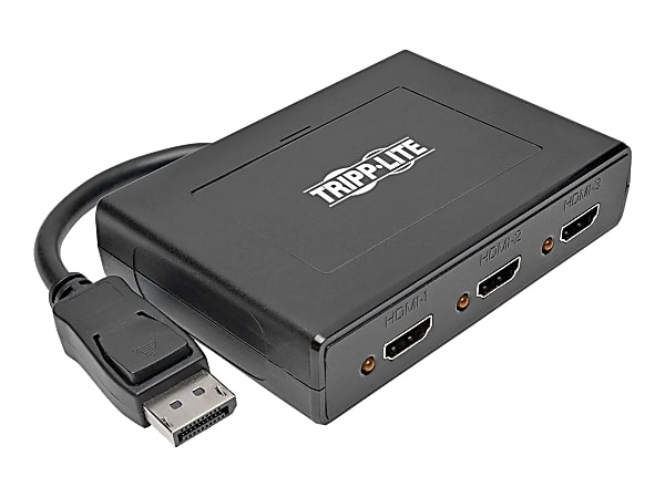 Tripp Lite 3-Port DisplayPort to HDMI Multi Stream Transport Hub MST 4K x 2K @ 24/30Hz - Video/audio splitter - 3 x HDMI - desktop - TAA Compliant