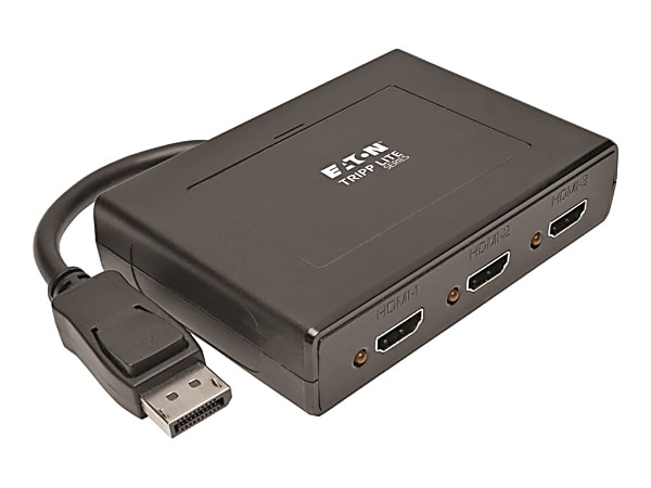 Tripp Lite 3-Port DisplayPort to HDMI Multi Stream Transport Hub MST 4K x 2K @ 24/30Hz - Video/audio splitter - 3 x HDMI - desktop - TAA Compliant