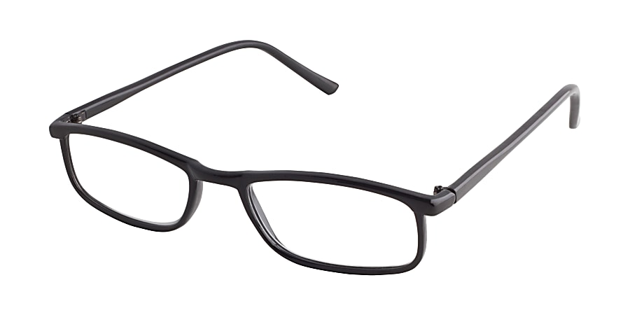 ICU Eyewear DDE Brentwood Men's Reading Glasses, Black, +1.75