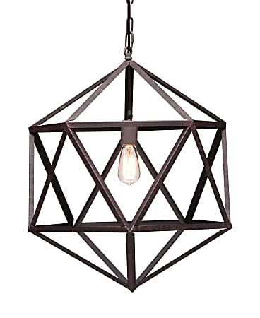 Zuo Modern Amethyst LED Ceiling Lamp, Rust