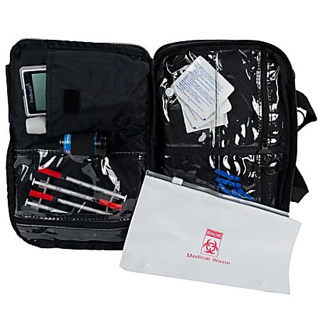 Medport Everyday Diabetic Organizer, 7 1/8"L x 5 1/2"W x 2¼"D, Black