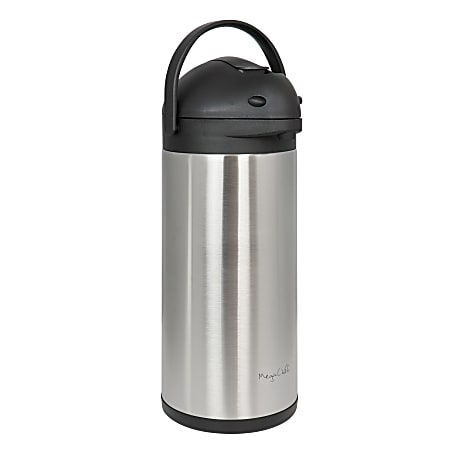 MegaChef 5 Quart Stainless Steel Vacuum Body Pump Cap Air Pot, 995120029M