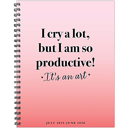 2025-2026 Willow Creek Press Softcover Weekly/Monthly Academic Planner, 8-1/2" x 11”, So Productive, July 2025 To June 2026, 55113