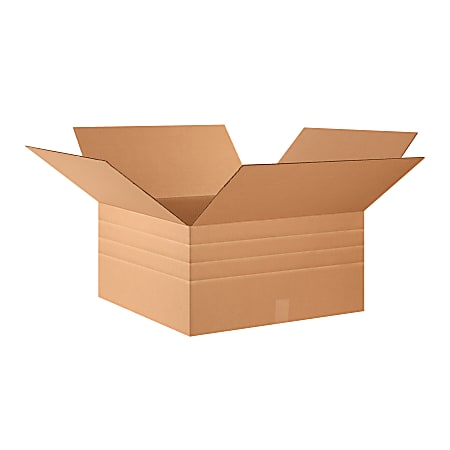 Partners Brand Multi-Depth Corrugated Boxes, 12" x 24" x 24", Kraft, Pack Of 10