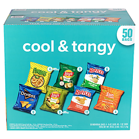 Frito-Lay Cool And Tangy Mix Variety Pack, 1 Oz, Total Qty 50