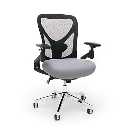 OFM Stratus High-Back Chair, Gray/Black/Chrome