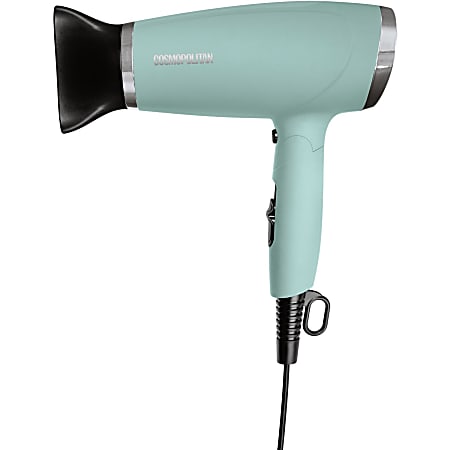 Cosmopolitan Foldable Hair Dryer With Smoothing Concentrator, Full Size, Blue/Silver
