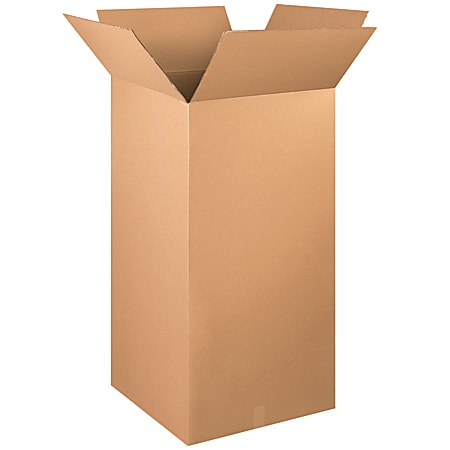 Partners Brand Tall Boxes, 24" x 24" x 48", Kraft, Pack Of 10