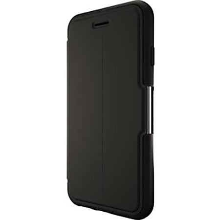 OtterBox Strada Carrying Case (Folio) iPhone 6, Card - Black - Drop Resistant - Genuine Leather, Plastic