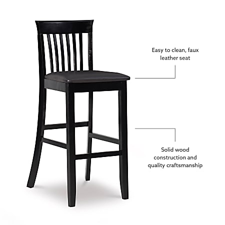 Trento bar stool black pu hotsell leather