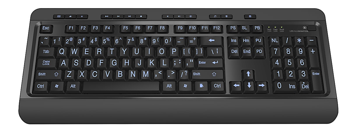 Azio KB505U Vision USB Keyboard, Black