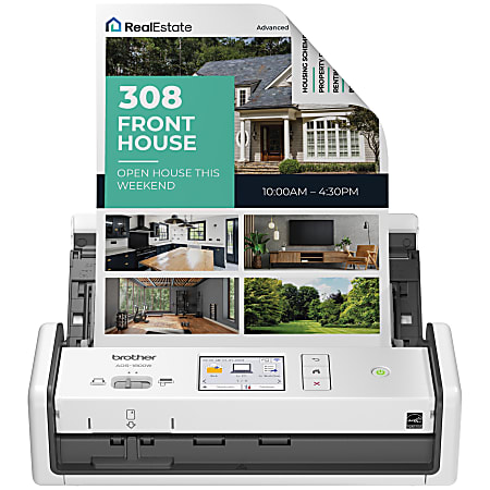 Brother Wireless Compact Desktop Scanner With Color Touch Screen, ADS-1800W