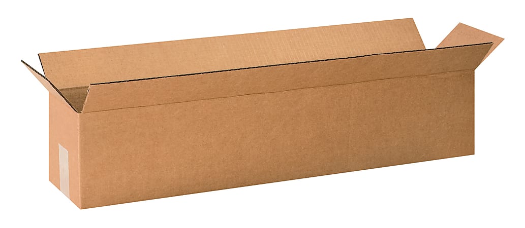 Partners Brand Long Corrugated Boxes, 30" x 6" x 6", Kraft, Pack Of 25