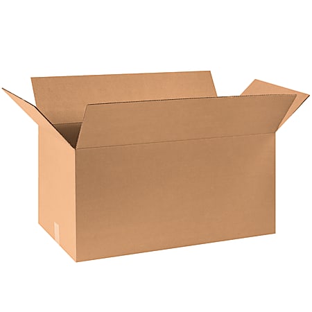 Partners Brand Corrugated Boxes, 30" x 15" x 15", Kraft, Pack Of 15