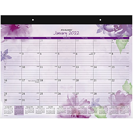 AT-A-GLANCE® Beautiful Day Monthly Desk Calendar, 21-3/4" x 17", January To December 2022, SK38-704