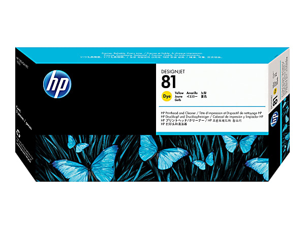 HP 81 (C4953A) Yellow Dye Printhead & Printhead Cleaner