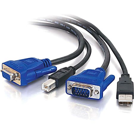 C2G 6ft USB 2.0 + SXGA KVM Cable - 6ft - Black
