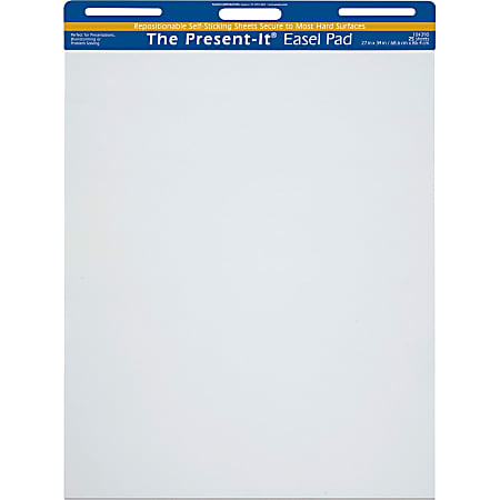 The Present-It Easel Pads, Unruled, 25 Sheets, Carton Of 2