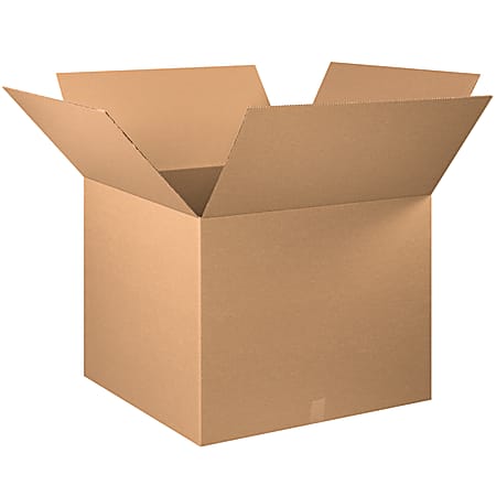 Partners Brand Corrugated Boxes, 30" x 30" x 25", Kraft, Pack Of 5