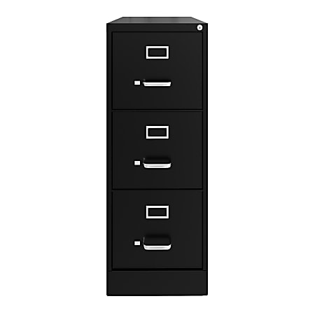 Hirsh Commercial 22 D Vertical 3 Drawer File Cabinet Black