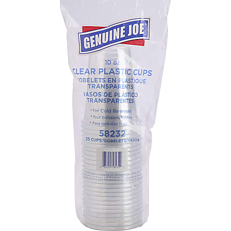 Genuine Joe Clear Plastic Cups - 10 fl