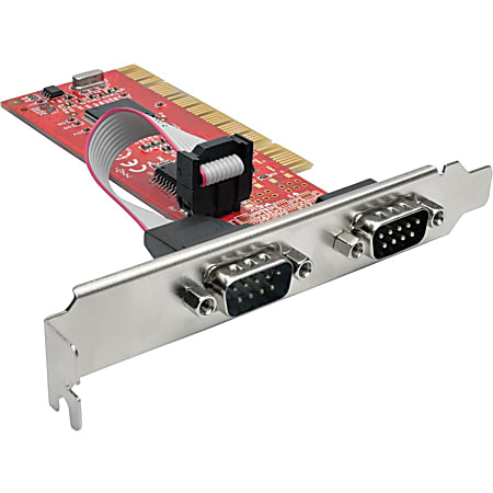 Tripp Lite 2-Port DB9 RS232 PCI Serial Adapter Card Full Profile 16550 UART - Full-height Plug-in Card - PCI - PC, Linux - 2 x Number of Serial Ports External
