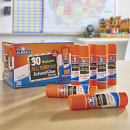 Elmer's® Glue Stick Classroom Pack, All-Purpose Clear, Box Of 30 on Sale At Office Depot and OfficeMax