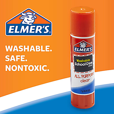 Elmers Office Strength Glue Sticks All Purpose 0.77 Oz. Clear Pack