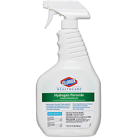 Clorox Healthcare Hydrogen Peroxide Disinfecting Cleaner 22 Oz Bottle -  Office Depot