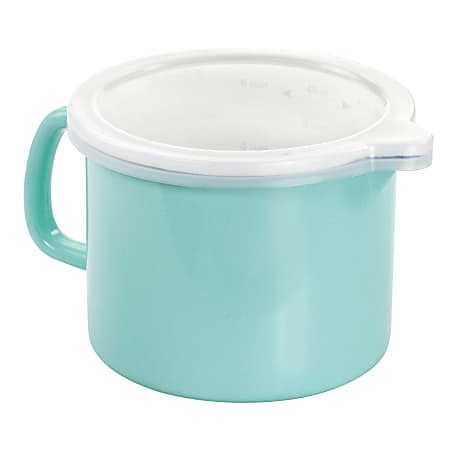 Martha Stewart 2.5 Cup Enamel on Steel Measuring Cup in Aqua Martha Stewart Color: Aqua/White