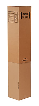 Office Depot® Brand Printed Outer Lamp Deluxe Moving Boxes, 12 5/16" x 12 5/16" x 40", Pack Of 15
