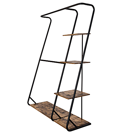 Honey can do rustic z frame wardrobe clearance
