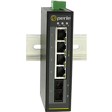 Perle IDS-105F-S2SC40-XT - Industrial Ethernet Switch - 5 Ports - 10/100Base-TX, 100Base-LX - 2 Layer Supported - Rail-mountable, Wall Mountable, Panel-mountable - 5 Year Limited Warranty