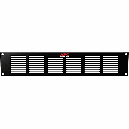 APC by Schneider Electric NetShelter 2U Vent Panel for 2U Rack Fan Panel (ACF600) - Black - 2U Rack Height - 3.5" Height - 16.6" Width - 29" Depth