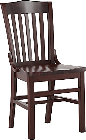 Flash Furniture HERCULES Series Finished School House Back Wooden Restaurant Chair, Walnut