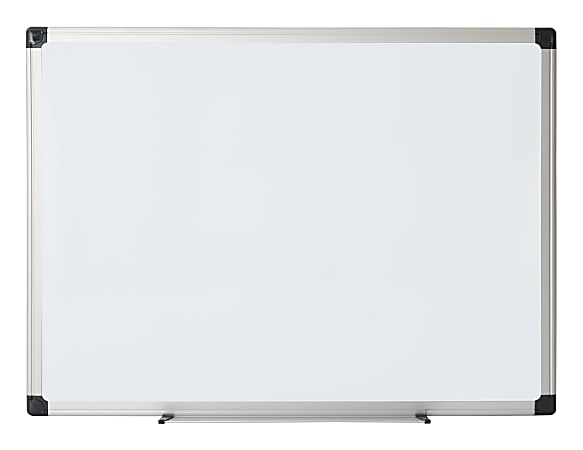 Office Depot® Brand Non-Magnetic Melamine Dry-Erase Whiteboard, 36" x 48", Aluminum Frame With Silver Finish