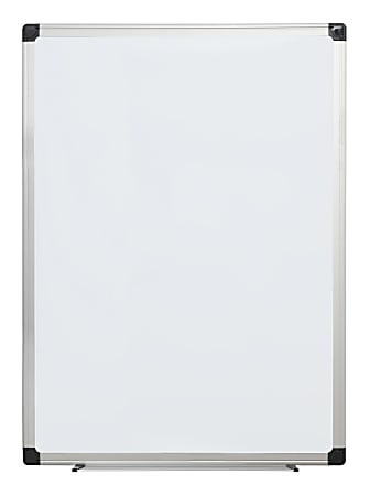 Dry Erase Board Melamine White Black/Gray Aluminum/Plastic Frame 48 x 36 
