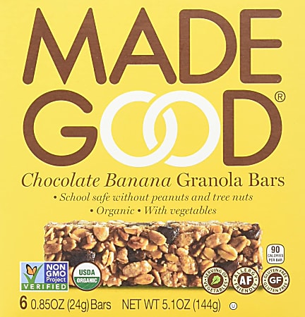 Made Good Organic Granola Bars, Chocolate Banana, 0.85