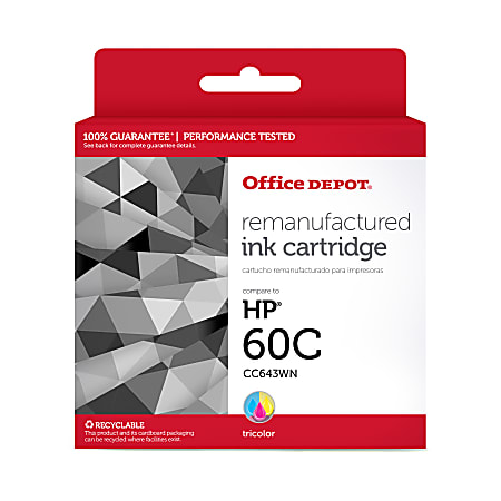 Office Depot® Brand Remanufactured Tri-Color Ink Cartridge Replacement For HP 60, OD643WN