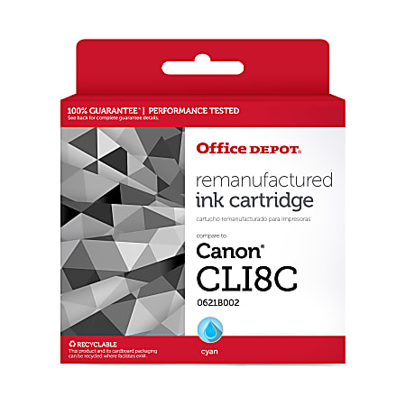 Office Depot® Brand Remanufactured Cyan Ink Cartridge Replacement For Canon® CLI-8C, ODCLI8C