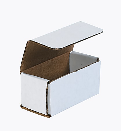 Office Depot® Brand White Corrugated Mailers, 4" x 2" x 2", Pack Of 50