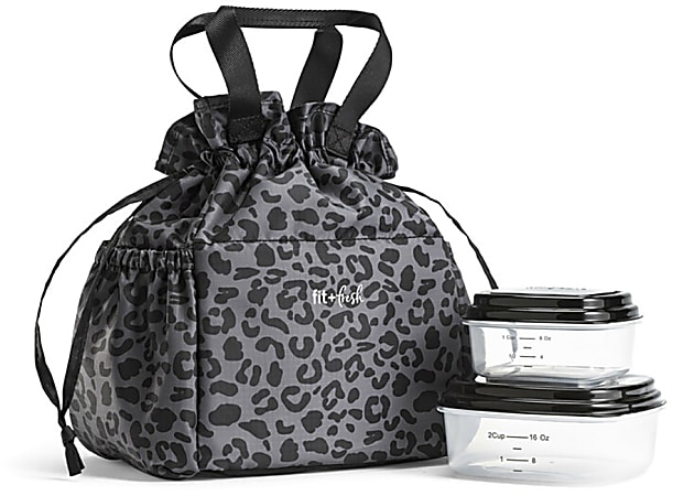 Fit &amp; Fresh Cromwell Fashion Lunch Bag, 9&rdquo;H x 6-1/2&rsquo;W x 9-1/2&rdquo;D, Black