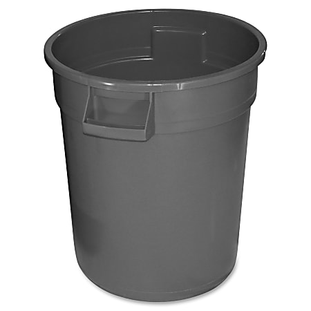 Gator Plastic Lockable Containers, 20 Gallons, 23 2/16"H x 19 4/16"W x 19 4/16"D, Gray, Box Of 6