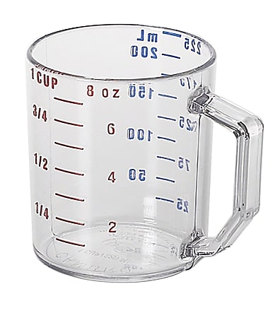 Cambro Camwear Measuring Cups, 8 Oz, Clear, Pack