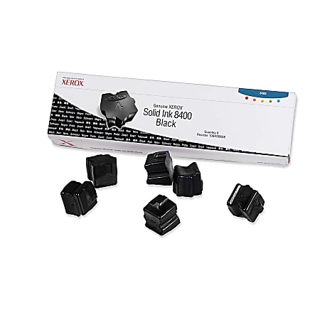Xerox® 8400 Phaser Black Solid Ink, Pack Of 6, 108R00608