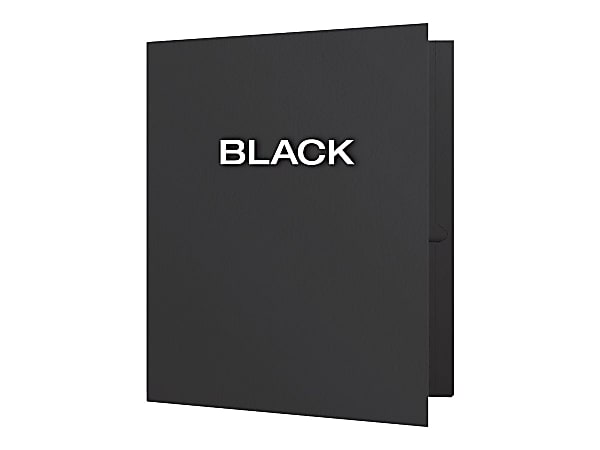Esselte® Letter-Size Twin-Pocket Report Covers, Black, Box Of 25