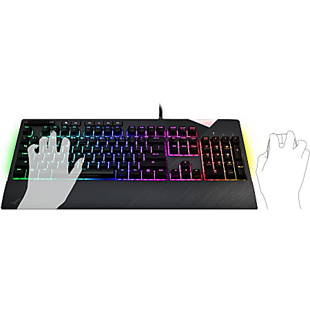 Asus ROG Strix Flare Gaming Keyboard Cable Connectivity RGB LED Volume ...