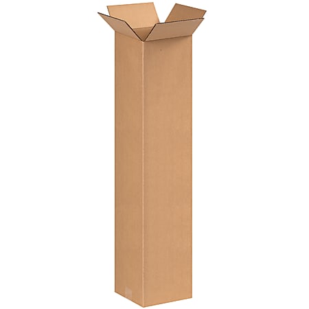 Partners Brand Tall Corrugated Boxes, 8" x 8" x 36", Kraft, Pack Of 25