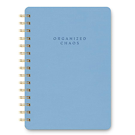 Studio Oh! Agatha Notebook, 6-1/4" x 8-1/4", Organized Chaos/Sky Blue, Total Quantity 1